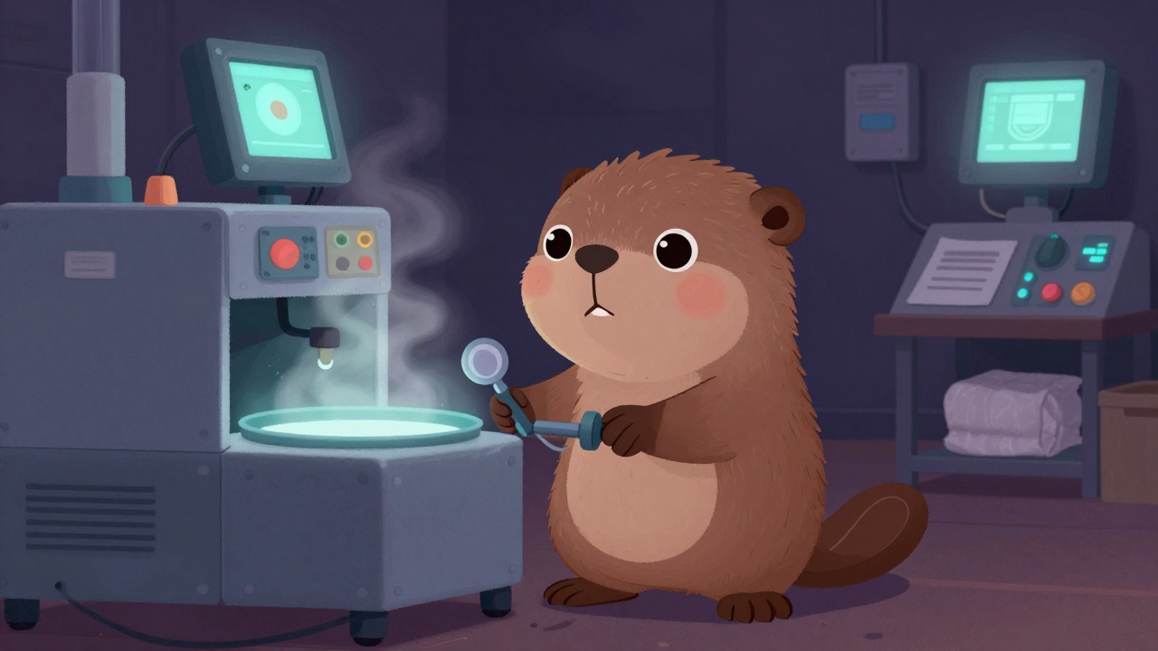 증해기조작원 직업 종사자가 업무를 수행하는 모습