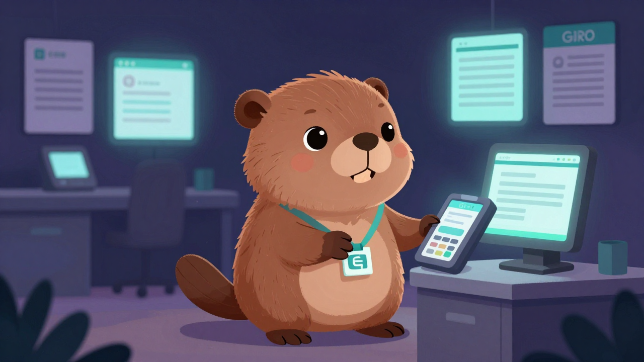 지로고객관리원 직업 종사자가 업무를 수행하는 모습