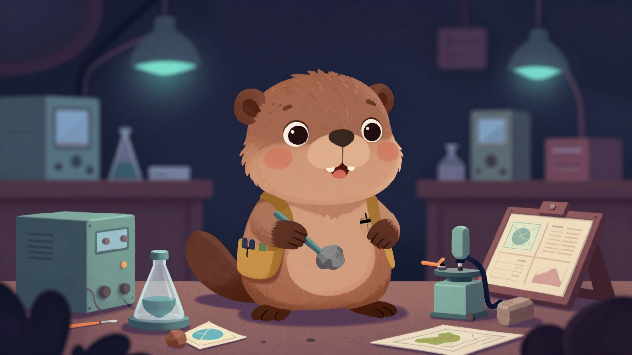 지질학연구원 직업 종사자가 업무를 수행하는 모습