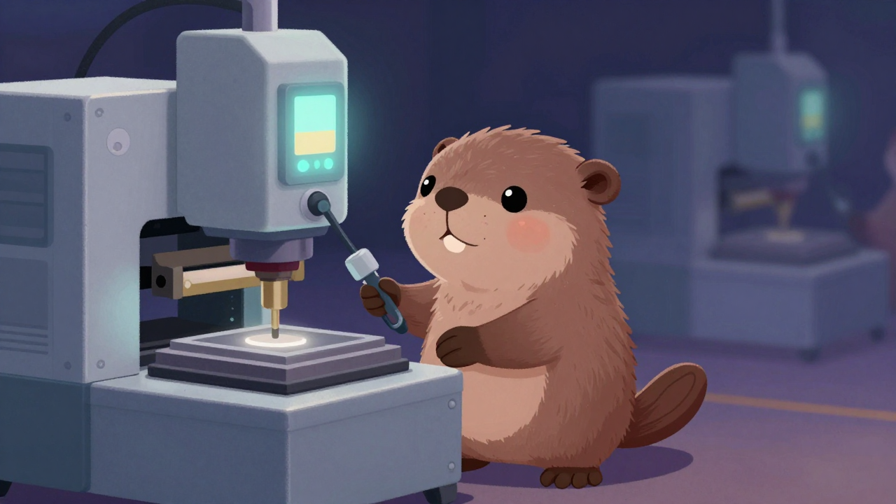 진공성형기조작원 직업 종사자가 업무를 수행하는 모습