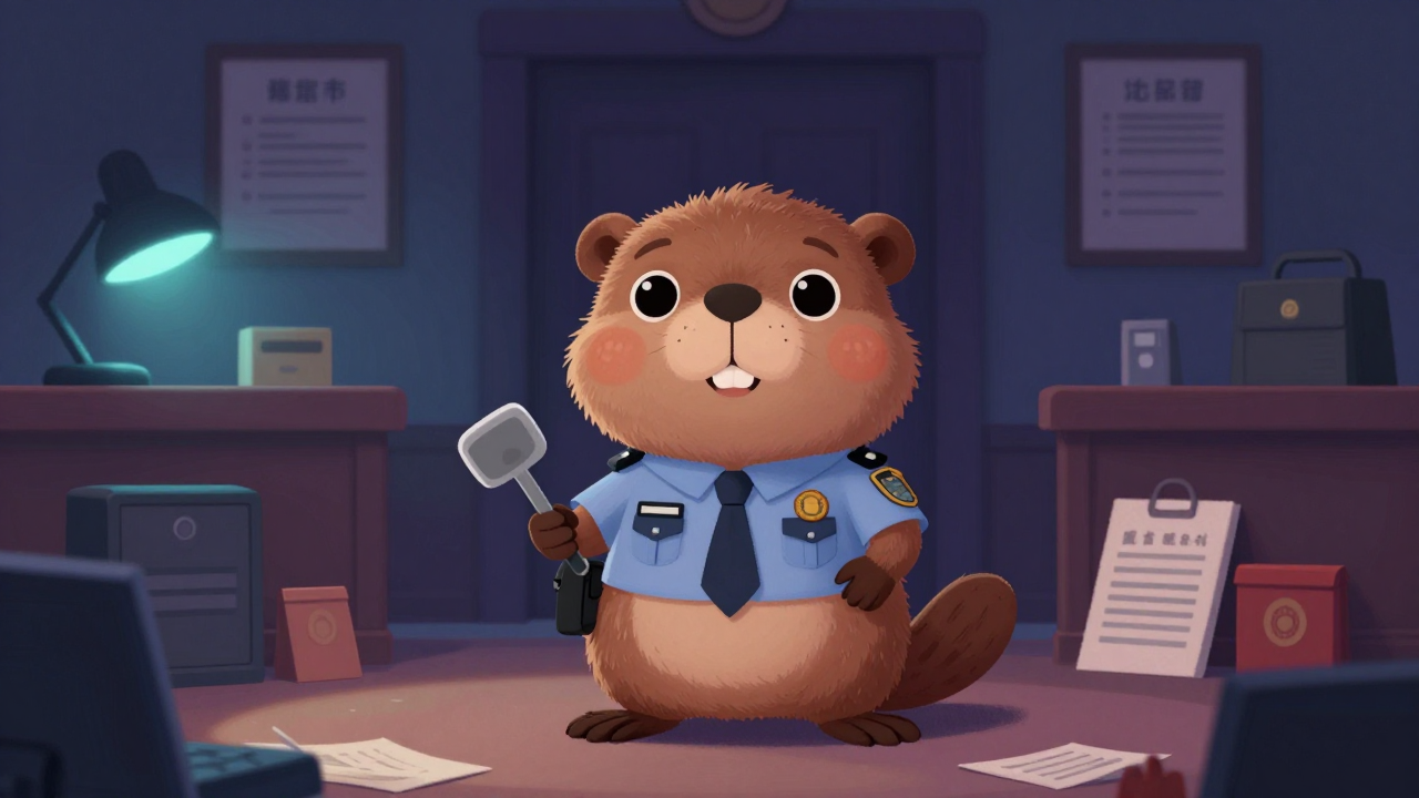 집행관 직업 종사자가 업무를 수행하는 모습