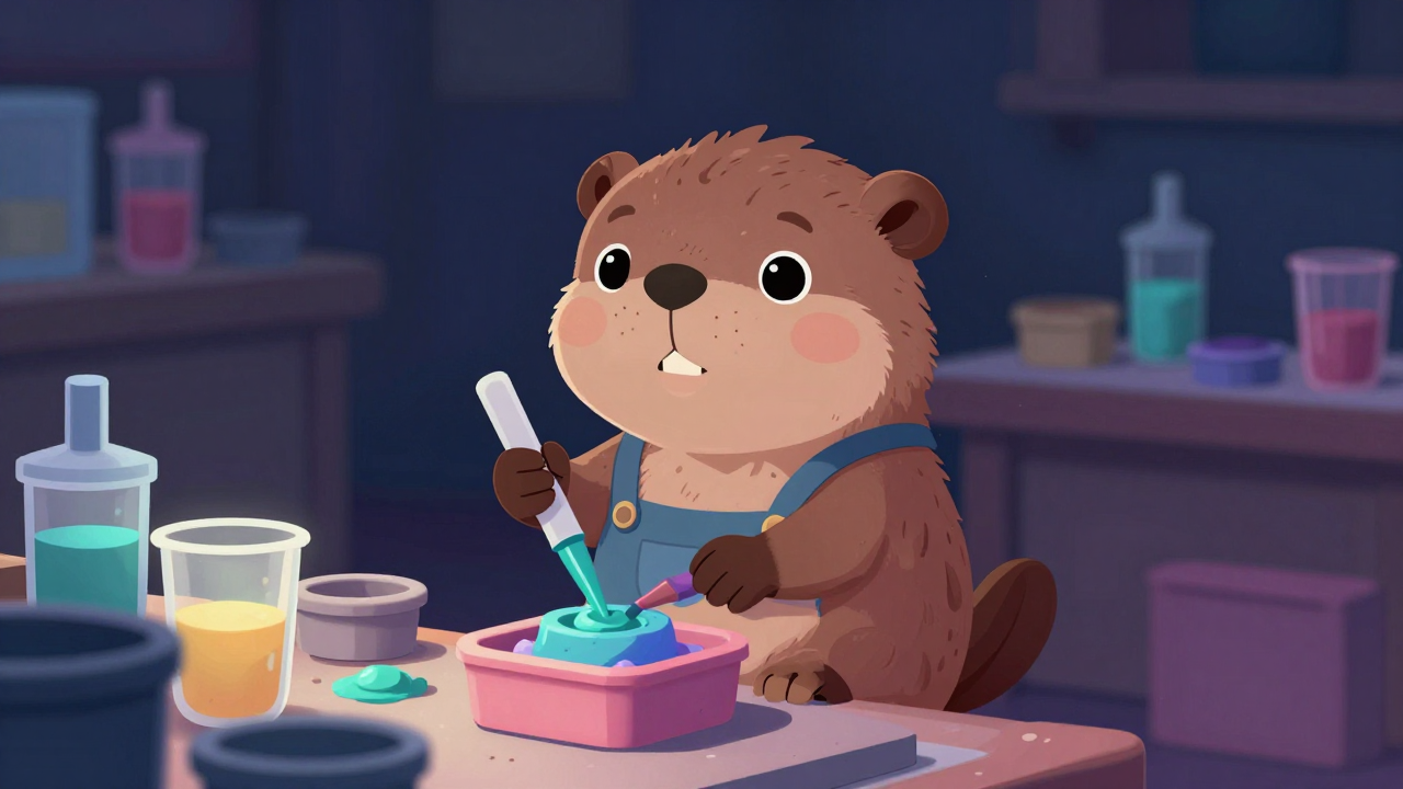 착색성형원 직업 종사자가 업무를 수행하는 모습