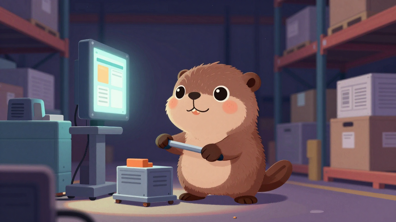 창고작업원(일반) 직업 종사자가 업무를 수행하는 모습