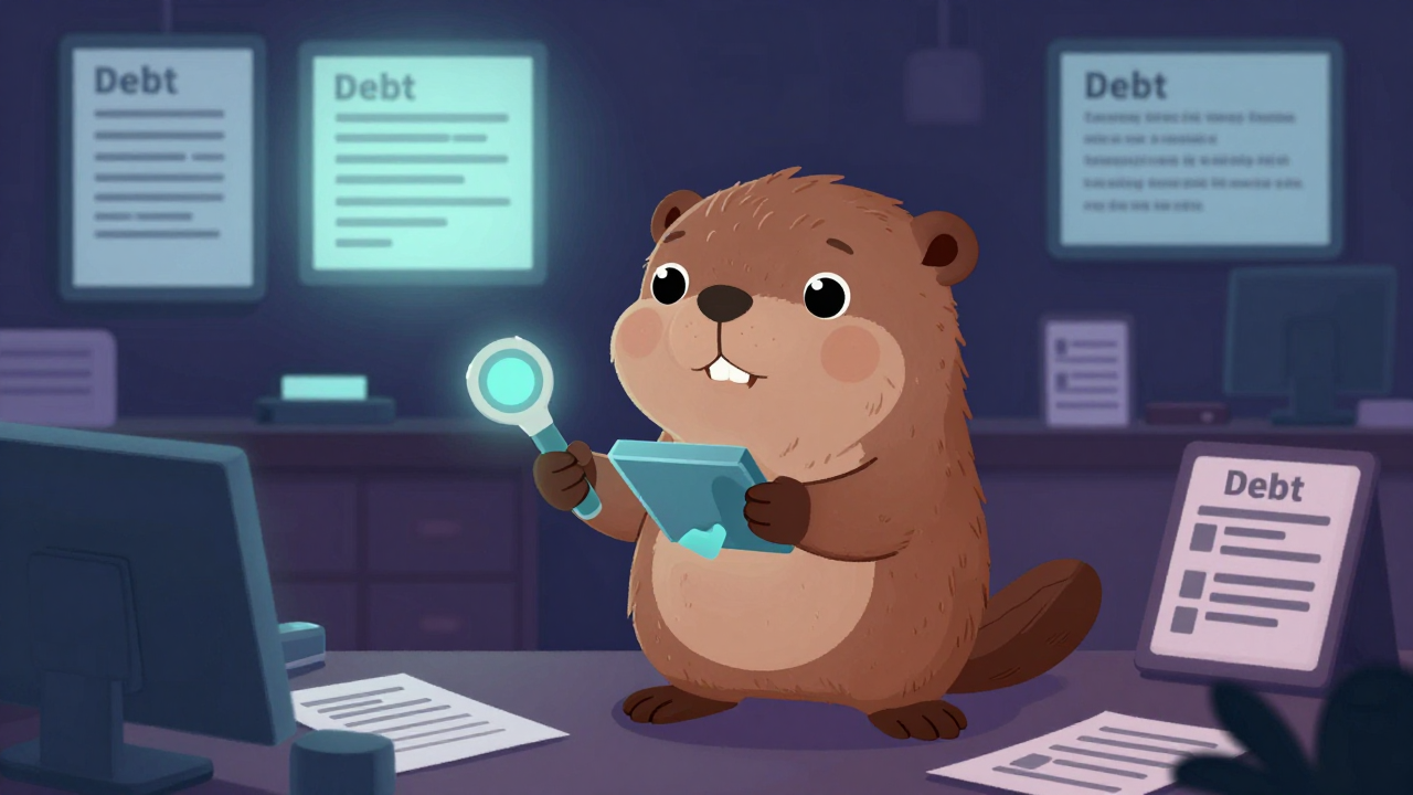 채권추심연락원 직업 종사자가 업무를 수행하는 모습