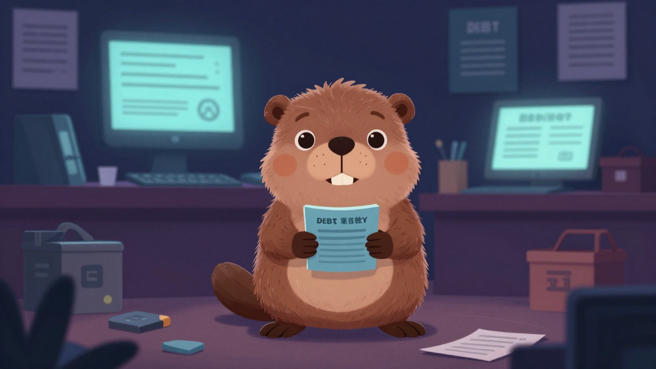 채권환수원 직업 종사자가 업무를 수행하는 모습