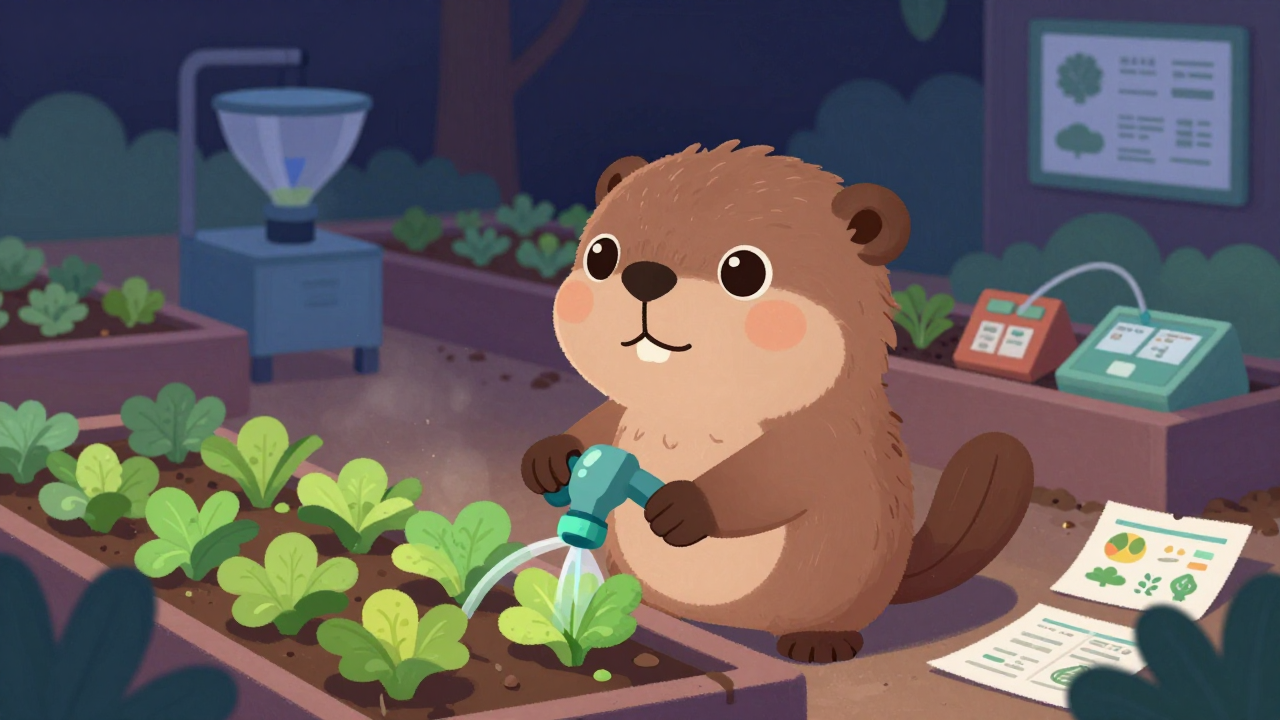 채소작물재배관리자 직업 종사자가 업무를 수행하는 모습