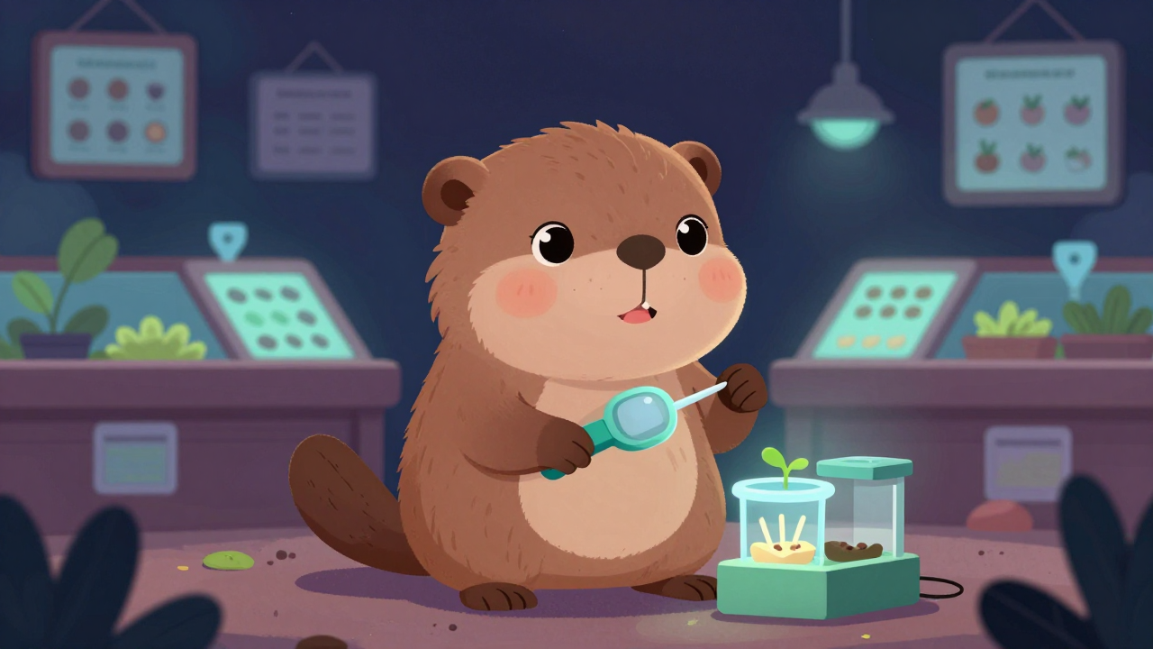 채소작물종자생산원 직업 종사자가 업무를 수행하는 모습