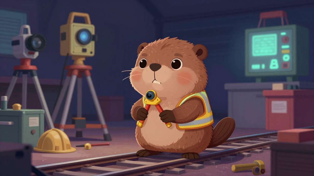 철도토목원 직업 종사자가 업무를 수행하는 모습