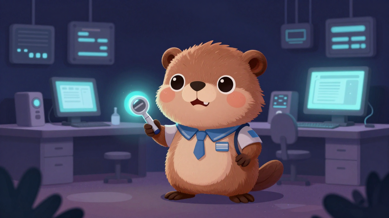 초고속망고장접수처리원 직업 종사자가 업무를 수행하는 모습