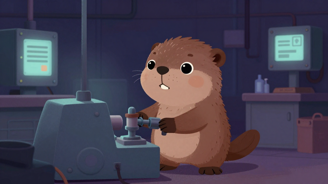 치공구제작원 직업 종사자가 업무를 수행하는 모습