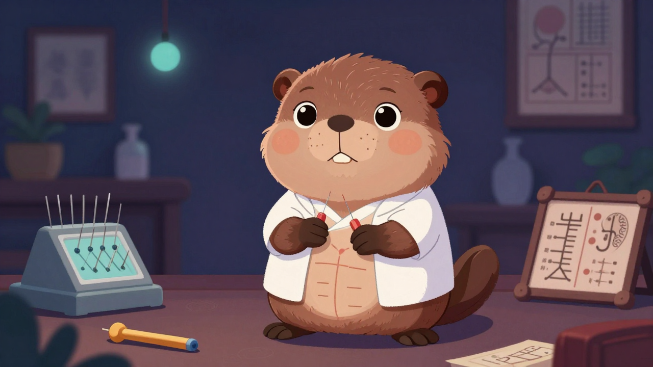 침구사 직업 종사자가 업무를 수행하는 모습