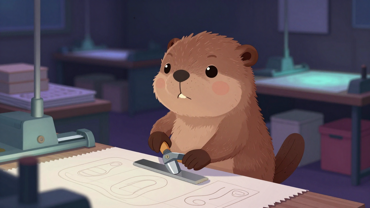 침구재단사 직업 종사자가 업무를 수행하는 모습