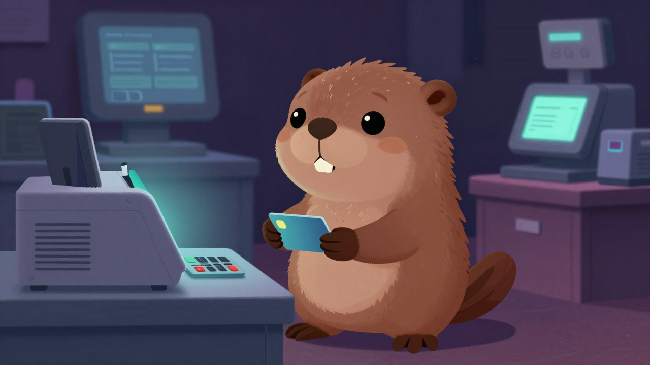 카드발급사무원 직업 종사자가 업무를 수행하는 모습