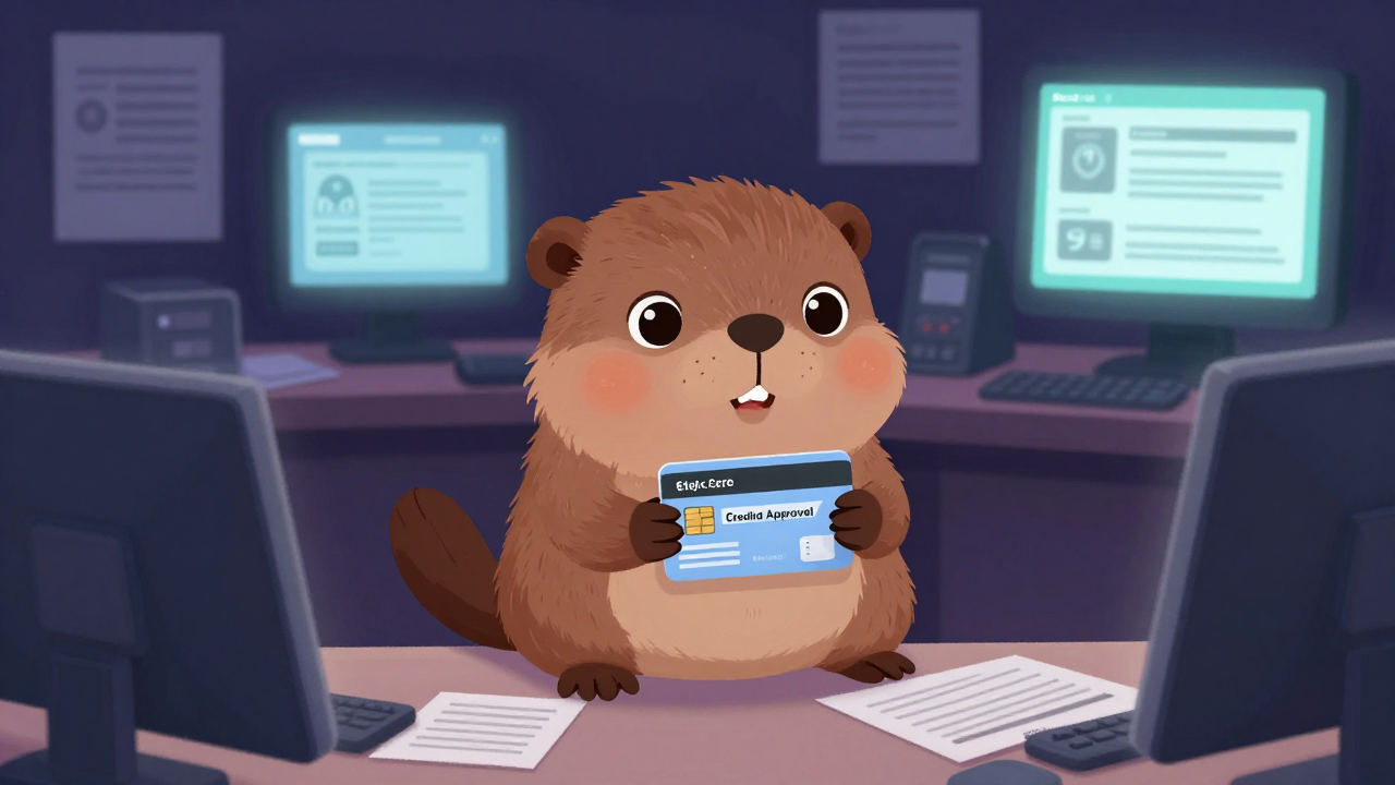 카드신청서심사사무원 직업 종사자가 업무를 수행하는 모습