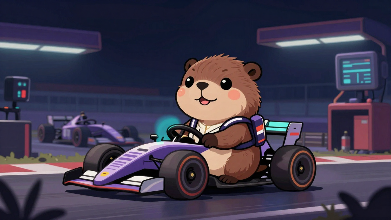 카레이서 직업 종사자가 업무를 수행하는 모습