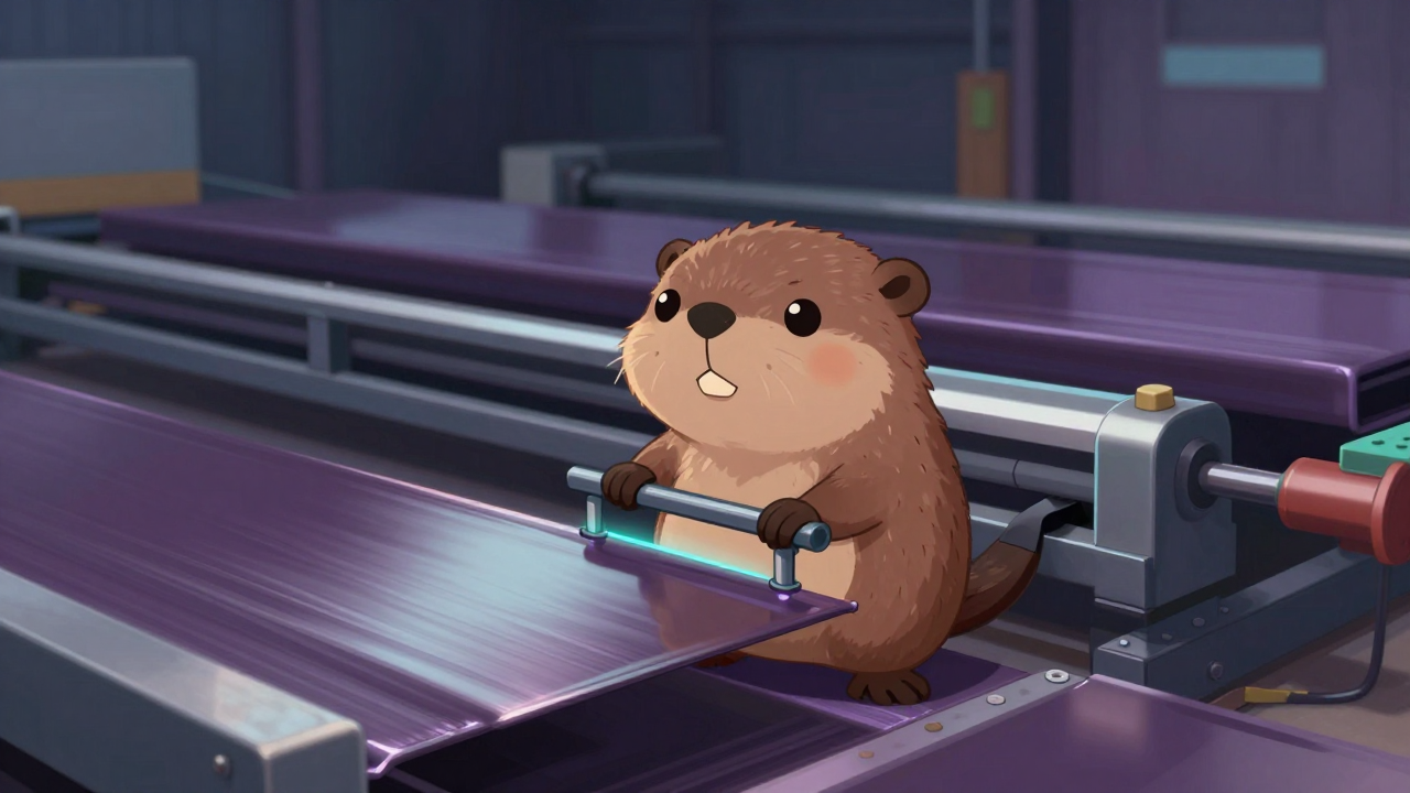 칼라강판도장기조작원 직업 종사자가 업무를 수행하는 모습