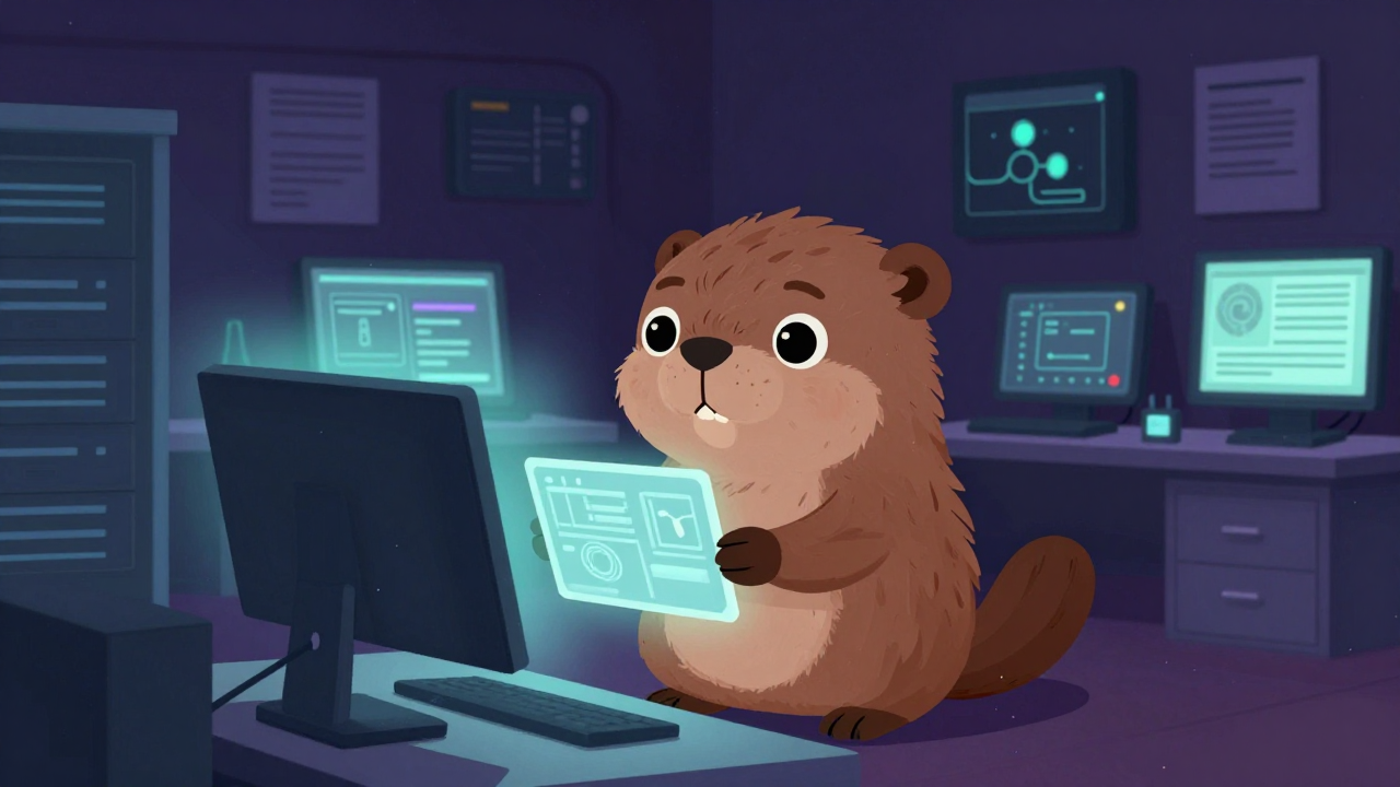 컴퓨터시스템연구원 직업 종사자가 업무를 수행하는 모습