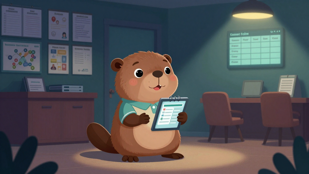 케어매니저 직업 종사자가 업무를 수행하는 모습