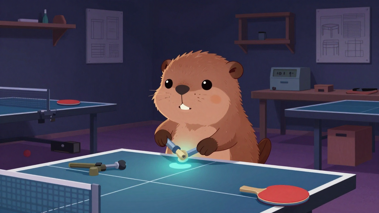 탁구대조립원 직업 종사자가 업무를 수행하는 모습