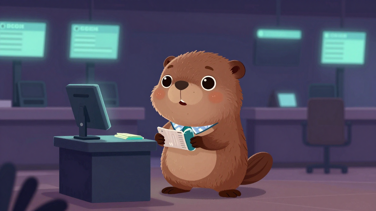 탑승수속사무원 직업 종사자가 업무를 수행하는 모습