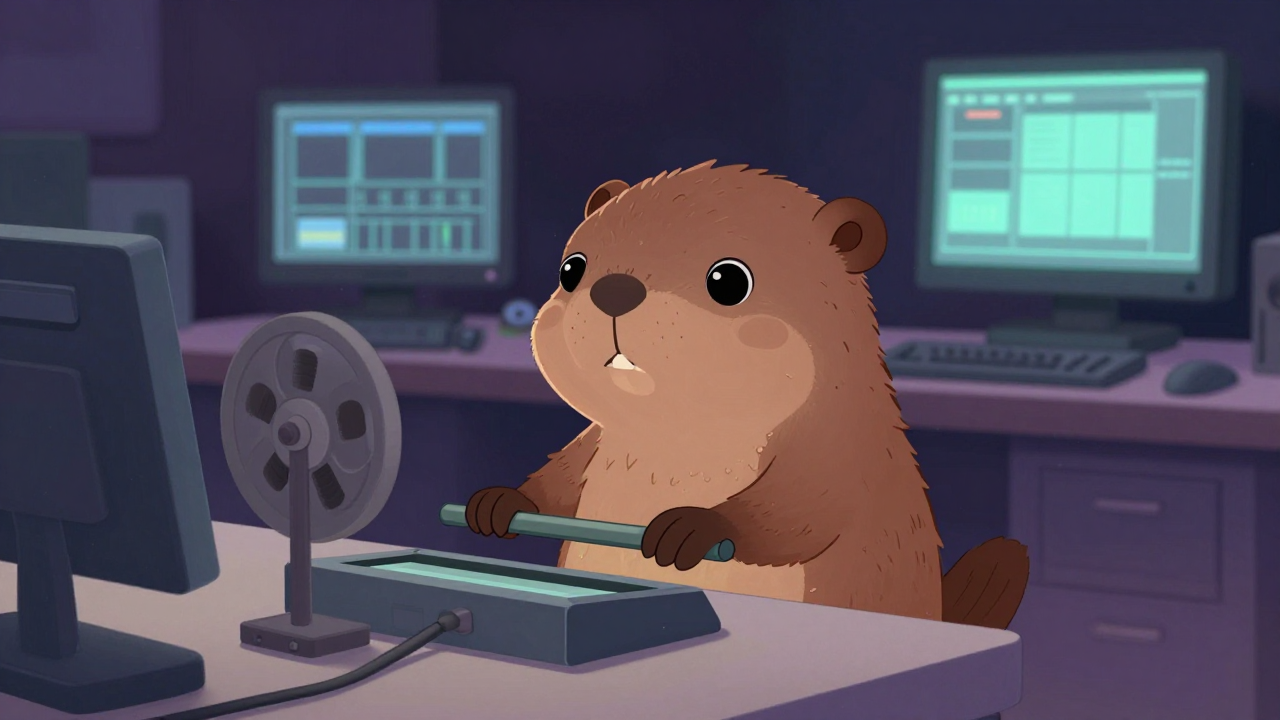 텔레시네마기사 직업 종사자가 업무를 수행하는 모습