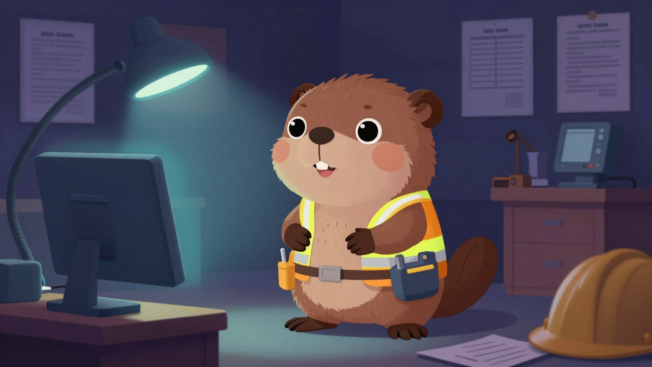 토목감리기술자 직업 종사자가 업무를 수행하는 모습