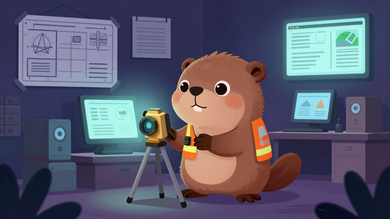 토목감리원 직업 종사자가 업무를 수행하는 모습