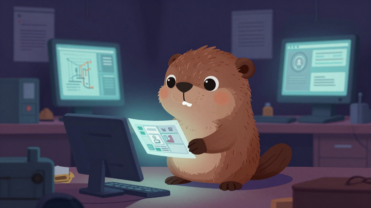 토목공무기술자 직업 종사자가 업무를 수행하는 모습