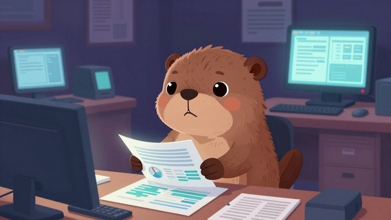 통계사무원 직업 종사자가 업무를 수행하는 모습