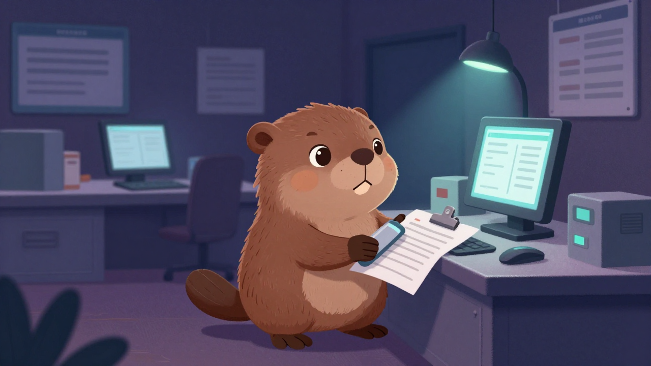 통관사무원 직업 종사자가 업무를 수행하는 모습