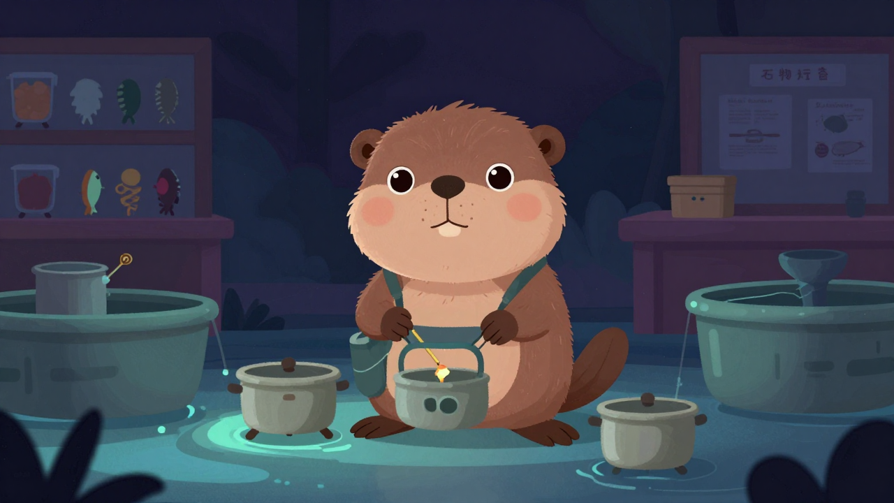 통발어선원 직업 종사자가 업무를 수행하는 모습