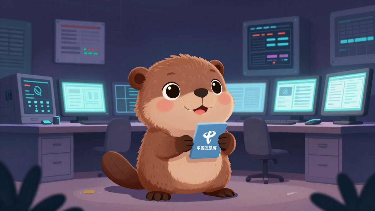 통신정보관리원 직업 종사자가 업무를 수행하는 모습