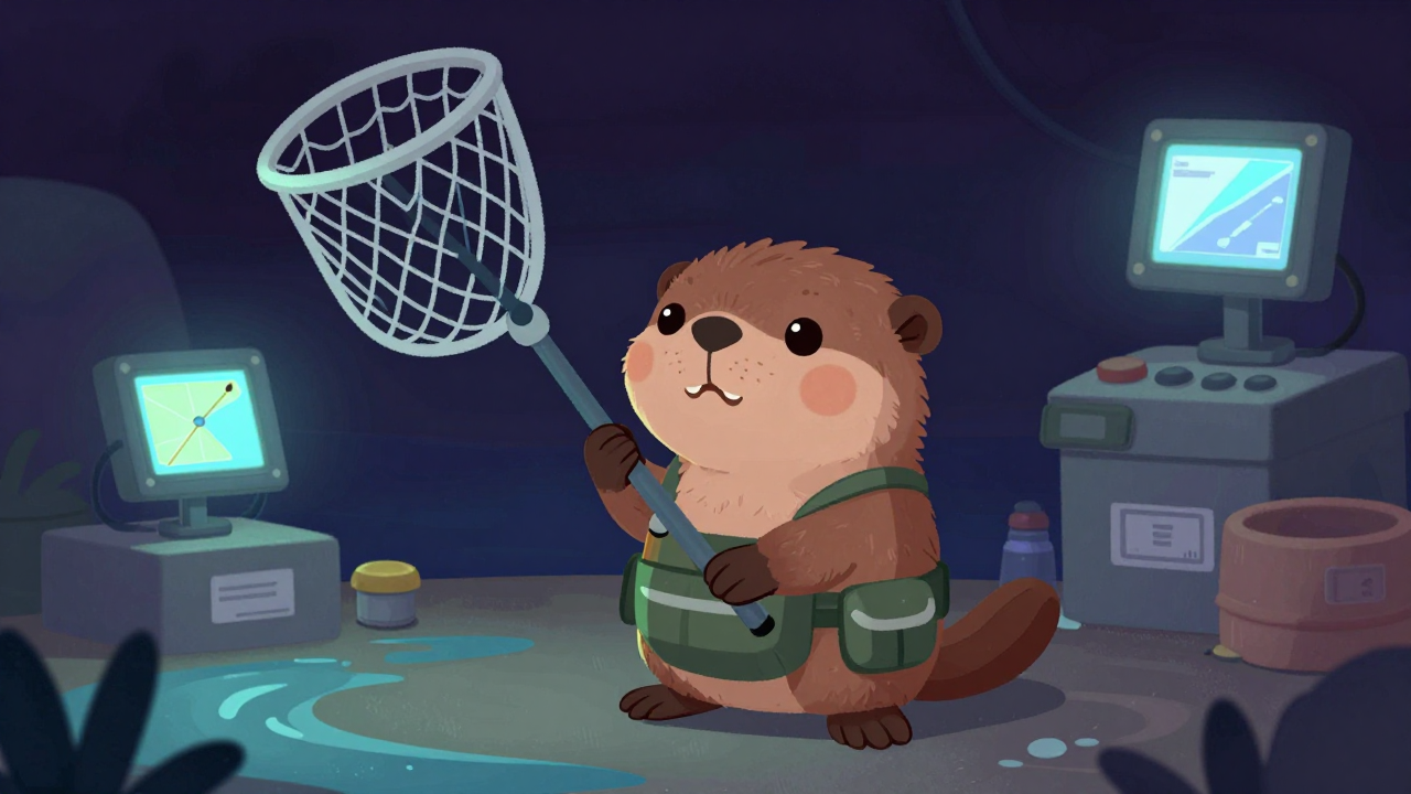 트롤어선원 직업 종사자가 업무를 수행하는 모습