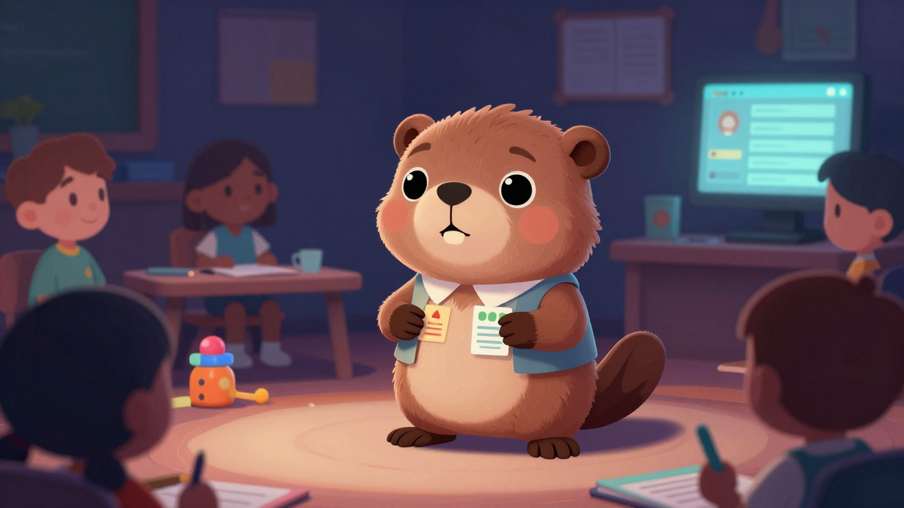 특수교사 직업 종사자가 업무를 수행하는 모습