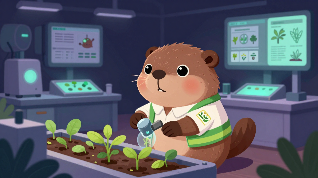 특용작물재배관리자 직업 종사자가 업무를 수행하는 모습