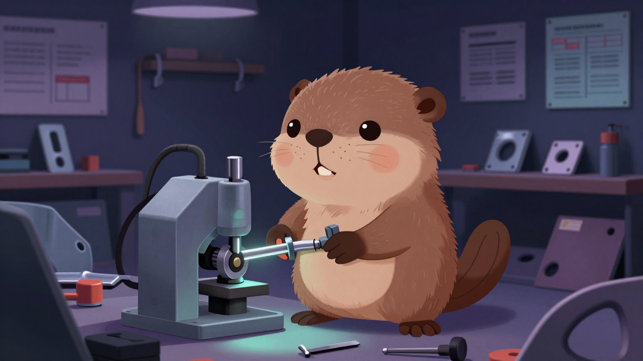 판금원(판금기조작원) 직업 종사자가 업무를 수행하는 모습