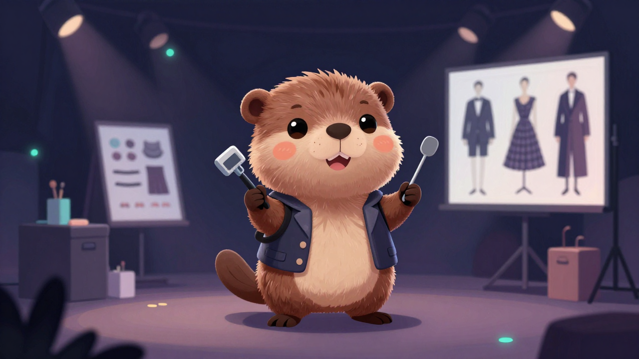 패션모델 직업 종사자가 업무를 수행하는 모습