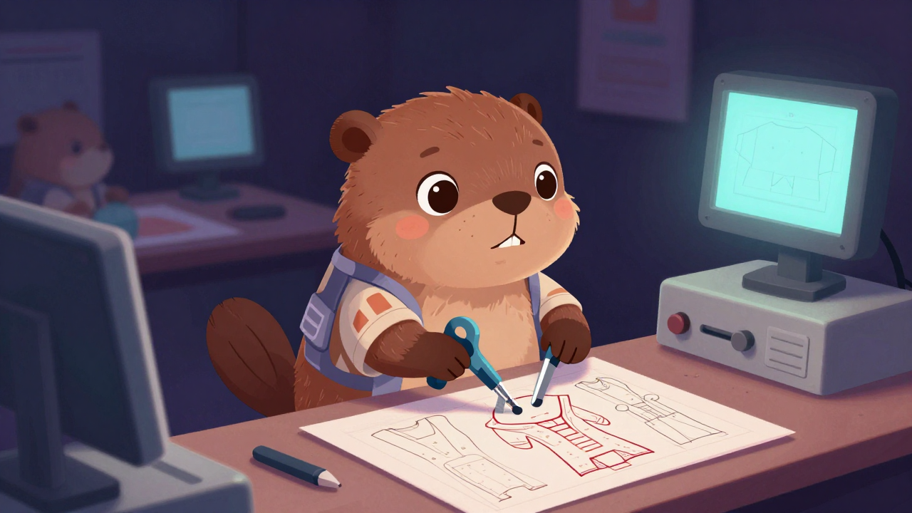 패턴분해원 직업 종사자가 업무를 수행하는 모습