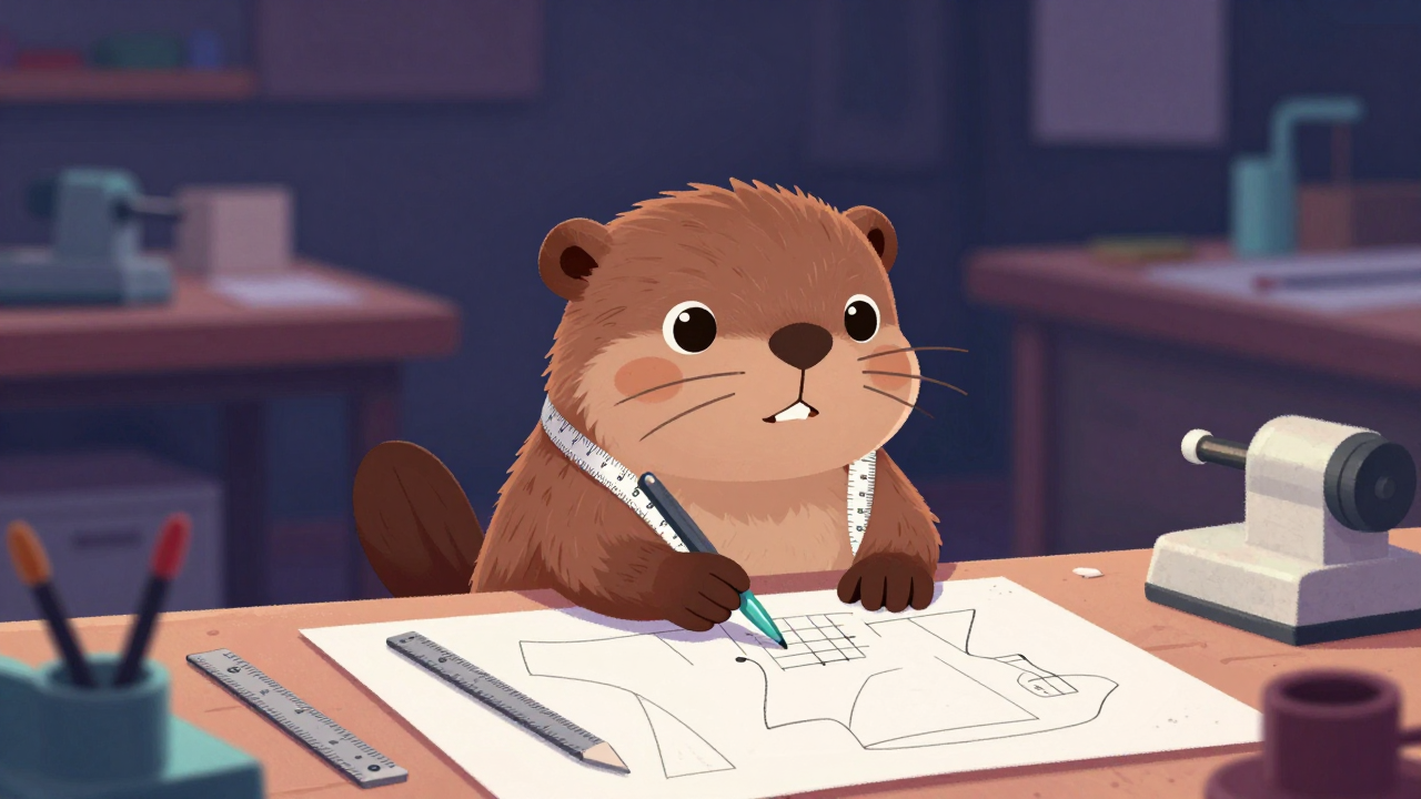 패턴사 직업 종사자가 업무를 수행하는 모습