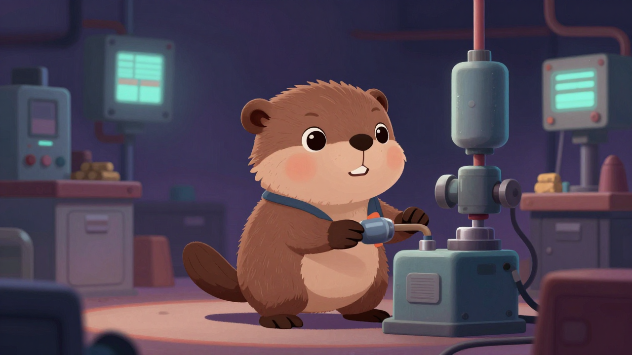 펌프조립원 직업 종사자가 업무를 수행하는 모습