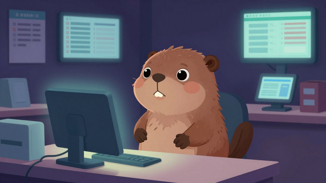 편의점수퍼바이저 직업 종사자가 업무를 수행하는 모습