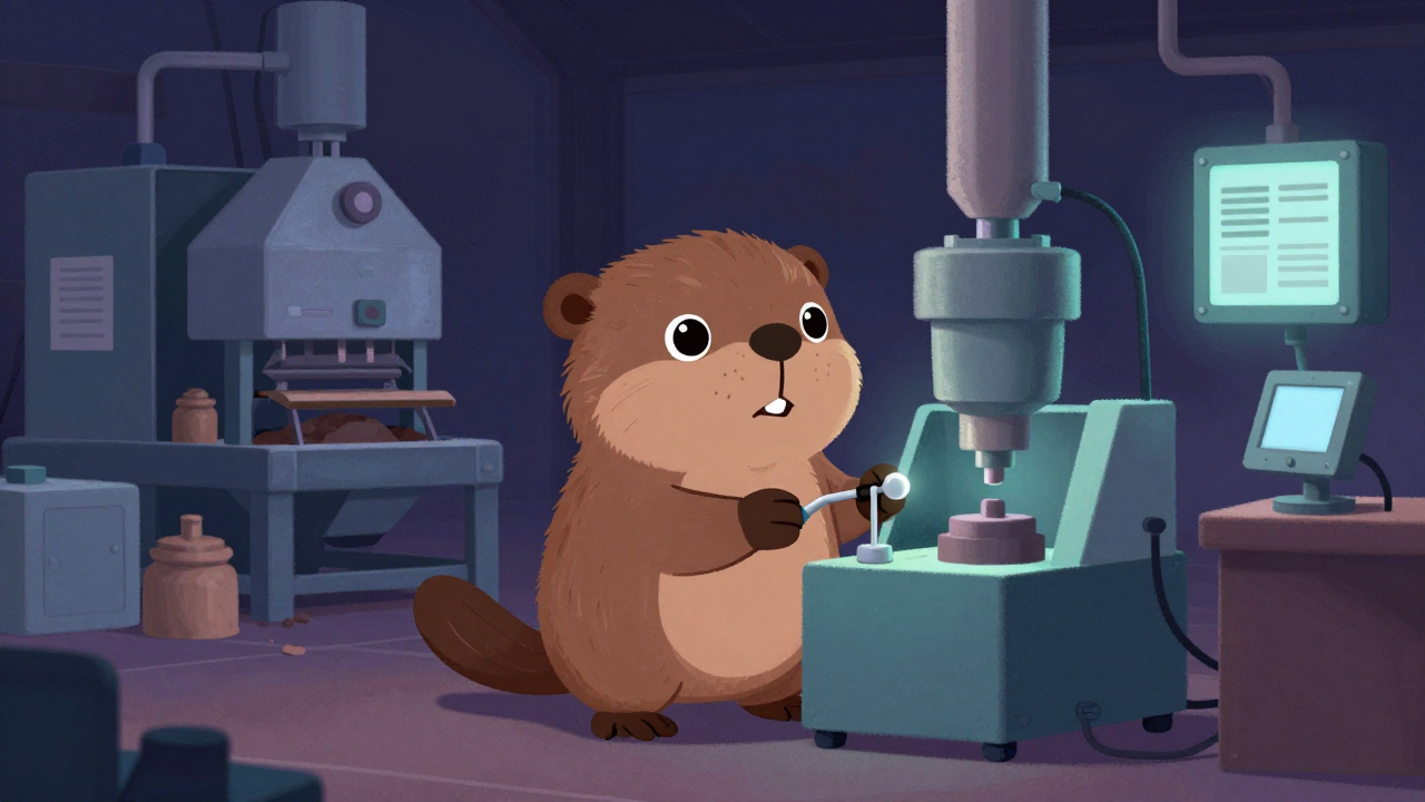 폐기물고형연료제조설비운전원 직업 종사자가 업무를 수행하는 모습