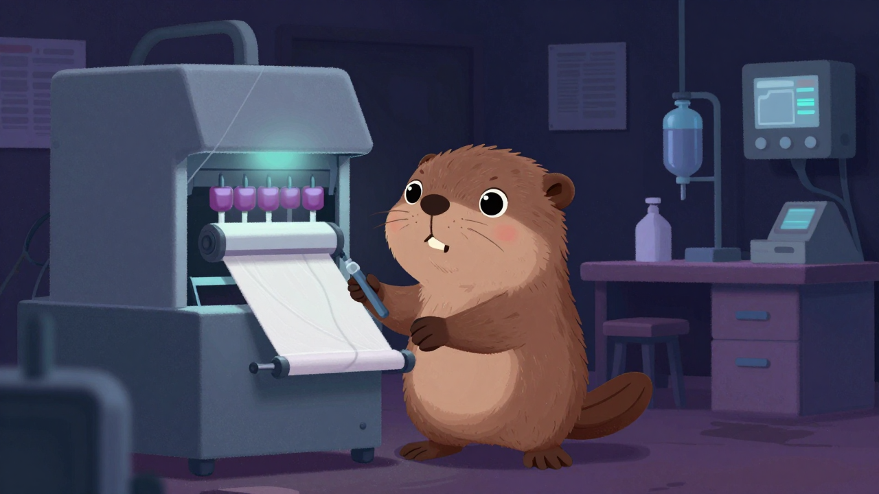 표백·염색기조작원 직업 종사자가 업무를 수행하는 모습