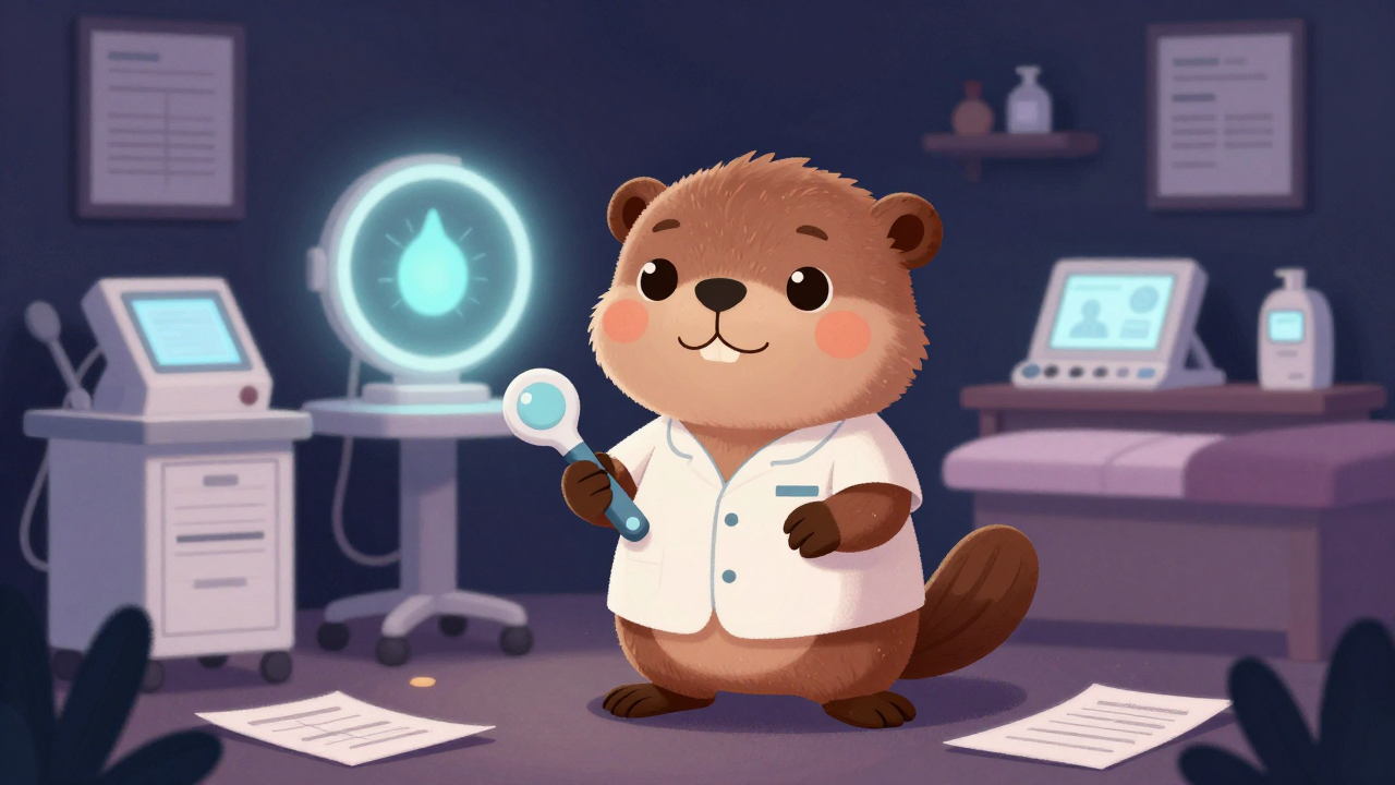 피부 및 체형관리사 직업 종사자가 업무를 수행하는 모습