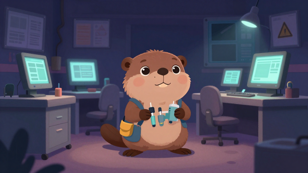 필름현상반장 직업 종사자가 업무를 수행하는 모습