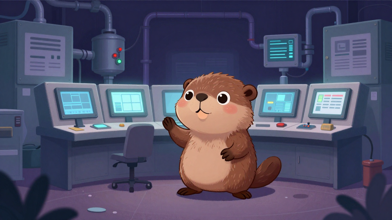 하수처리설비중앙제어원 직업 종사자가 업무를 수행하는 모습