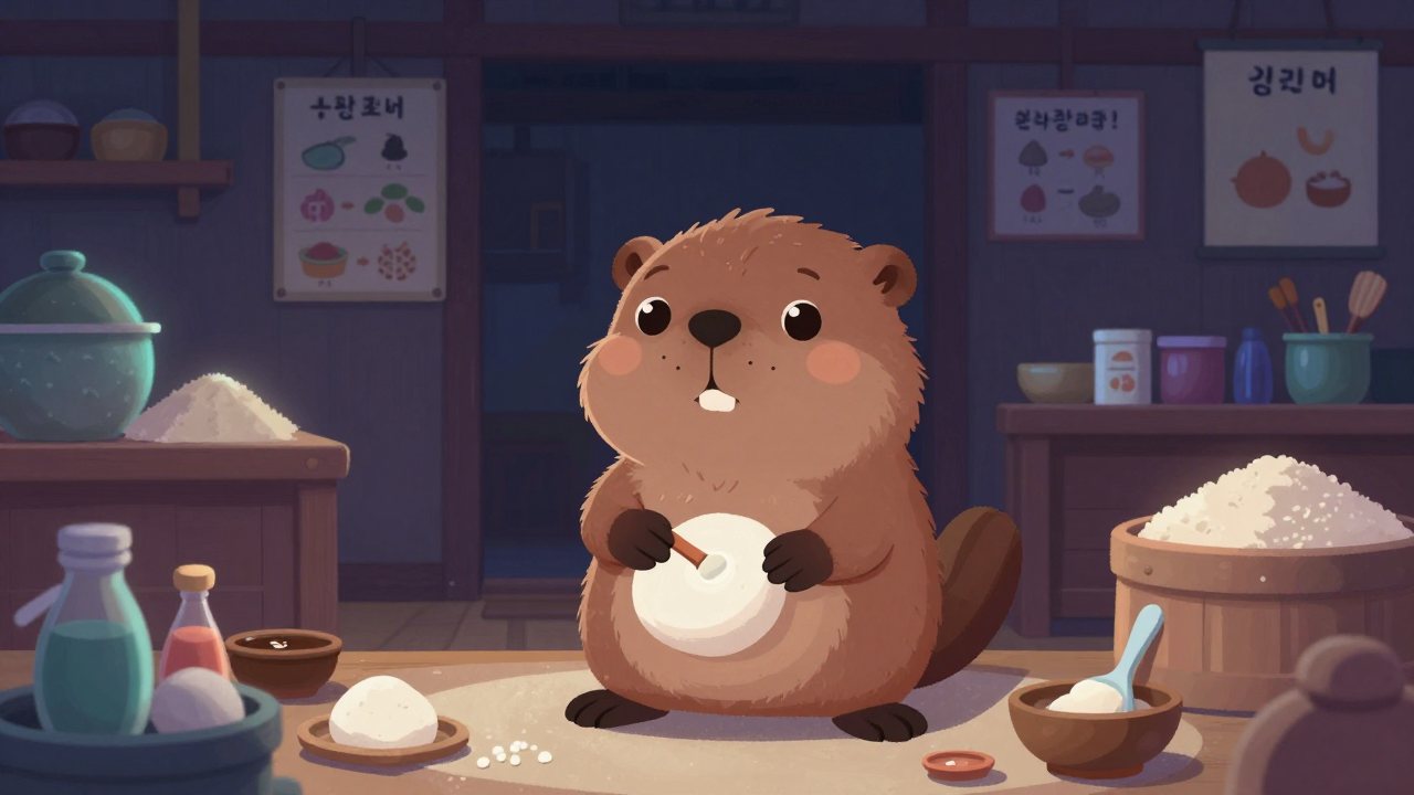 한과제조원 직업 종사자가 업무를 수행하는 모습