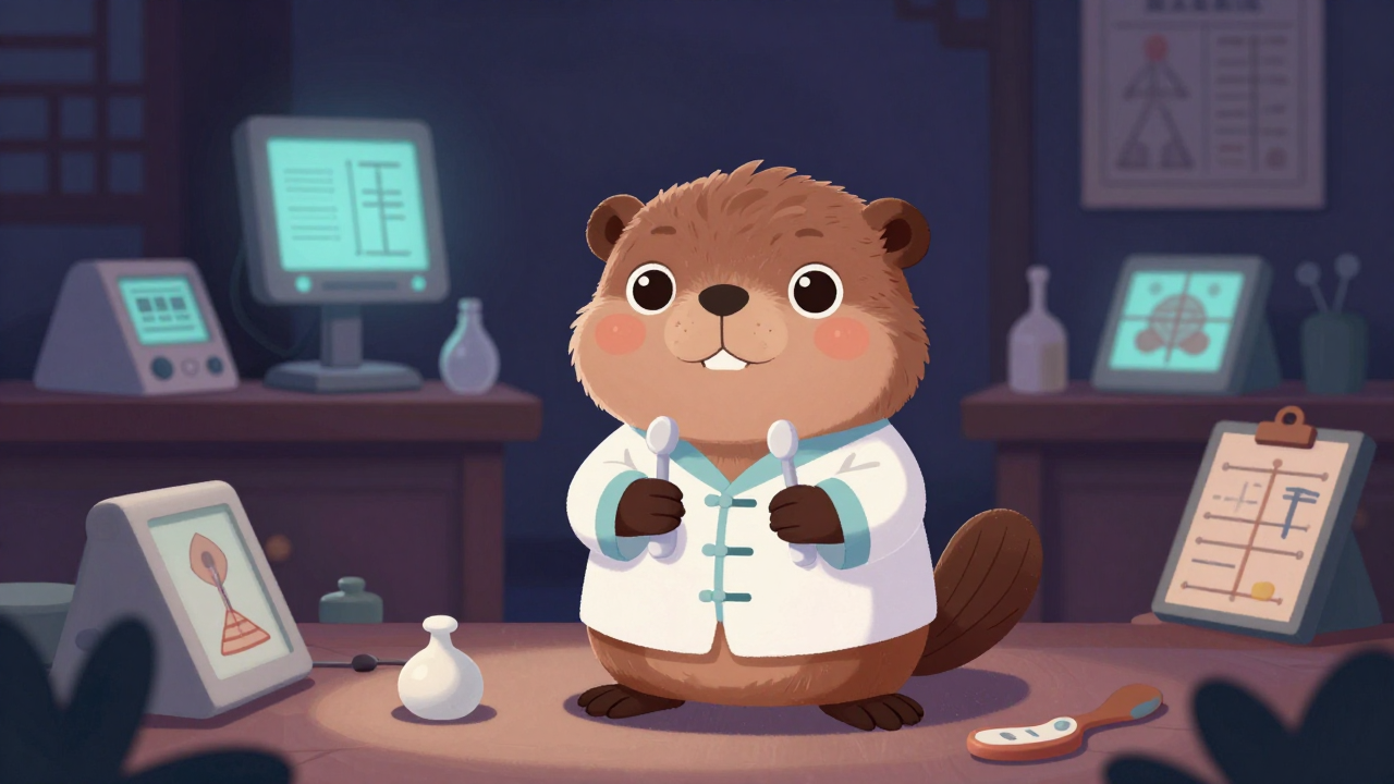 한방검사기사 직업 종사자가 업무를 수행하는 모습