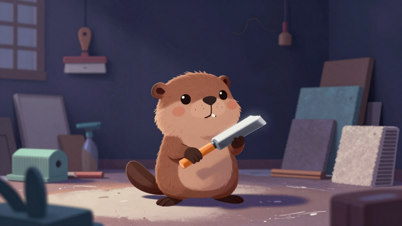 한식미장편수 직업 종사자가 업무를 수행하는 모습