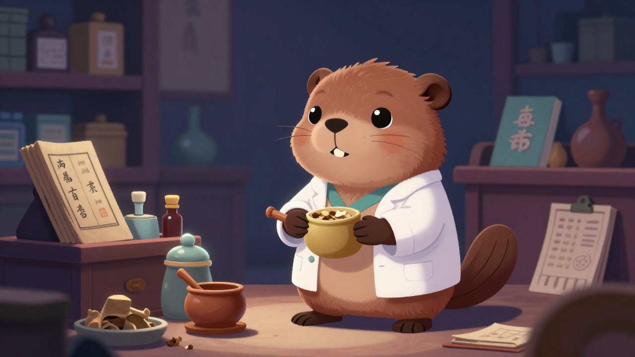 한약사 직업 종사자가 업무를 수행하는 모습